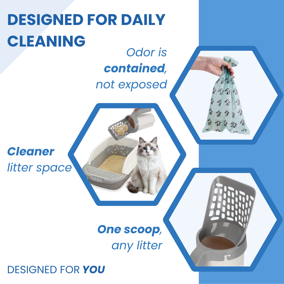 Self-Collecting Cat Litter Scoop